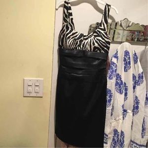 Zebra and black party dress